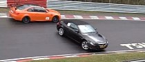 BMW M3 GTS and 6 Series Nearly Kiss on Wet Nurburgring Track Day