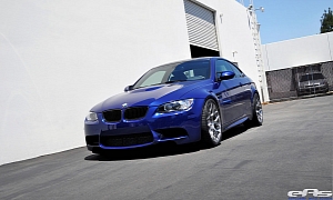 BMW M3 in Interlagos Blue Gets HRE Wheels