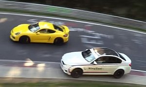 BMW M3 Ring Taxi Driver Overtakes Porsche Cayman GT4 Like a Pro