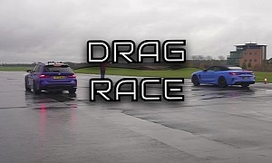 BMW M3 Touring Drag Races BMW M8 Convertible in the Wet, Sporty Wagon Proves Faster