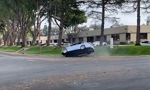 BMW M3 Violently Side Drifts into Curb, Wins Ford Mustang Impersonation Award
