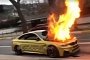 BMW M4 Burning in Traffic Looks Depressing