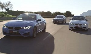 BMW M4 Compared to the E46 M3 and E92 M3 Coupe