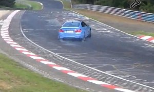 BMW M4 Coupe Caught Drifting on the Ring on a Tourist Day