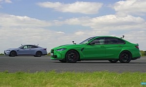 BMW M4 CSL Drags and Rolls BMW M3 CS 4-Door Twin, Surprises Can Still Occur
