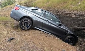BMW M4 Doesn't Like the Road, Prefers the Ditch in France