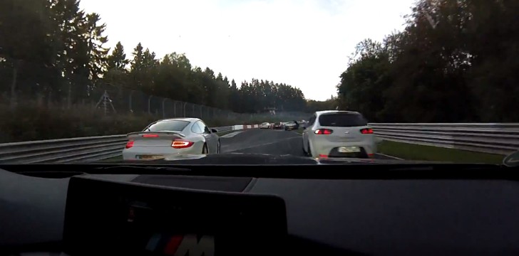 Near crash on Nurburgring