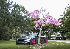 BMW M4 on Pink Wheels Poses for Breast Cancer Awareness