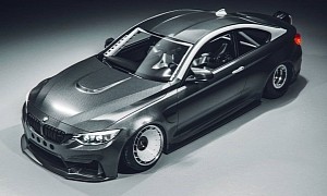 BMW M4 "Rowdy Rotary" Is a Wankel-Powered Drag Racer in Carbon