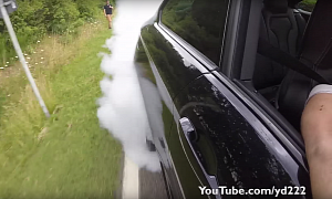 BMW M4 Throws Down the Gauntlet at Its Rivals with 1/8-mile Long Burnout