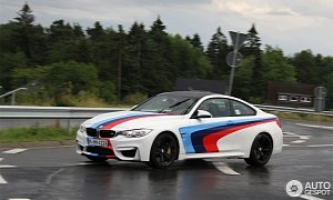 BMW M4 with M Stripes Spotted in Germany