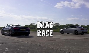 BMW M5 Competition Drag Races Audi R8 Spyder, They're Uncannily Fast