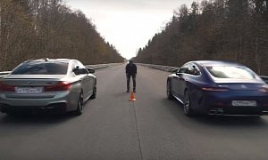 BMW M5 Competition Drag Races Mercedes-AMG GT63 S, Result Is Surprising