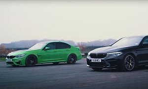 BMW M5 Competition in RWD Mode Humiliates Tuned M3 Competition