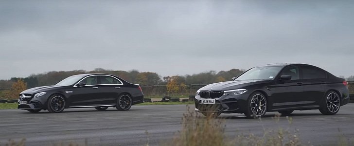 BMW M5 Competition vs. Mercedes-AMG E63 S Drag Race End in Bitter Revenge