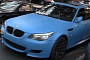 BMW M5 Dressed in Matte Baby Blue
