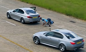 BMW M5 F10 Doesn't Have the Balls To Beat Older E60 in a Drag Race; History Is Unfair