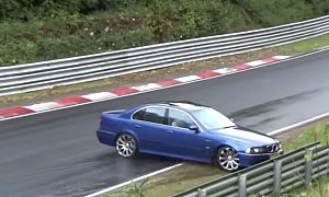 BMW M5 Has Drifting Crash on Nurburgring, a Quick Lesson on Grip