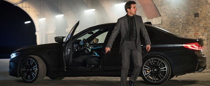 Tom Cruise and the new BMW M5 for "Mission Impossible: Fallout"