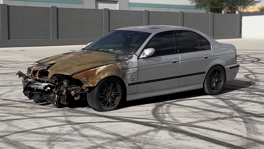 This BMW M5 E39 has been through fire