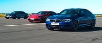 BMW M5, Mercedes-AMG E63 S and Panamera Turbo Drag Race Once Again