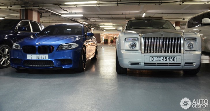 BMW M5 and Rolls-Royce Phantom Coupe in Dubai