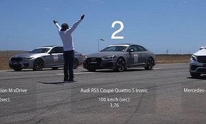 BMW M5 vs. Audi RS5 vs. Mercedes-AMG GLC 63 Coupe Is a Weird Race