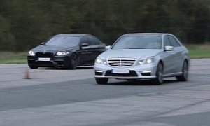 BMW M5 vs Mercedes-Benz E63 AMG Performance Package Drag Race