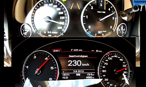BMW M550d vs Audi A7 BiTurbo 0-250 km/h Sprint Race