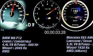 BMW M6 Convertible vs Mercedes-Benz E63 AMG 4Matic Drag Race