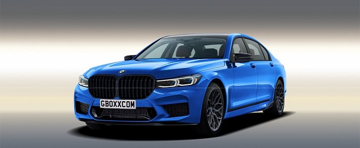 BMW M7 Returns as Rendering With Extra-Large Black Grille