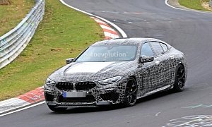 BMW M8 Gran Coupe Loses Some Camo in Nurburgring Testing, Is Out for AMG Blood