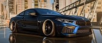 BMW M8 with Custom Wheels Looks Like a Need for Speed Car
