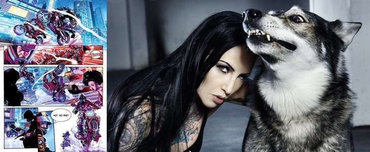 Makani Terror and her wolf