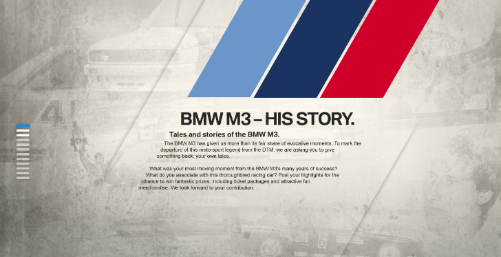 BMW M3 Motorsport Legacy Website