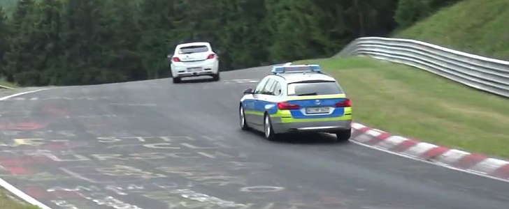 BMW police car on Nurburgring