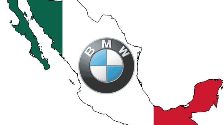 BMW Roundel over Mexican map