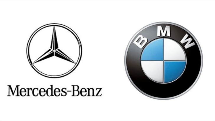 mercedes-benz and BMW logos