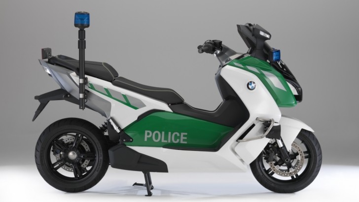 BMW C Evolution electric maxi scooter in Police trim