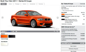 BMW USA Introduces 1 Series M Coupe Configurator