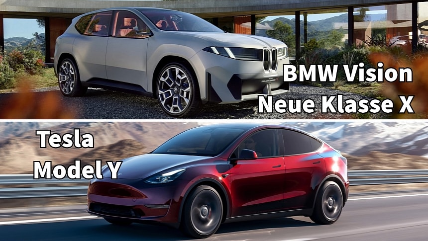 BMW Vision Neue Klasse X vs Tesla Model Y
