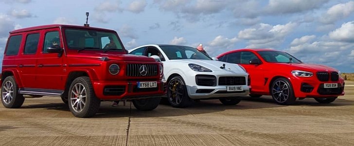 BMW X4 M Gets Its First Drag Races: Cayenne Tubo, G63 and Bowler Bulldog