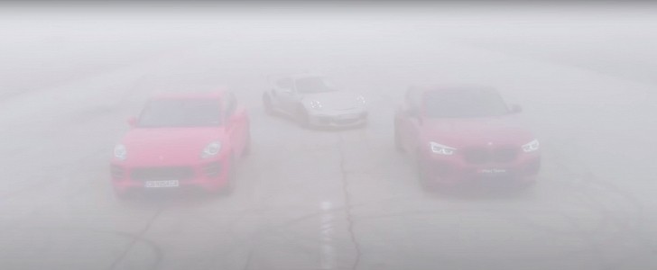 photo of BMW X4 M40i Drag Races Porsche Macan Turbo in Thick Fog With a Surprising Result image