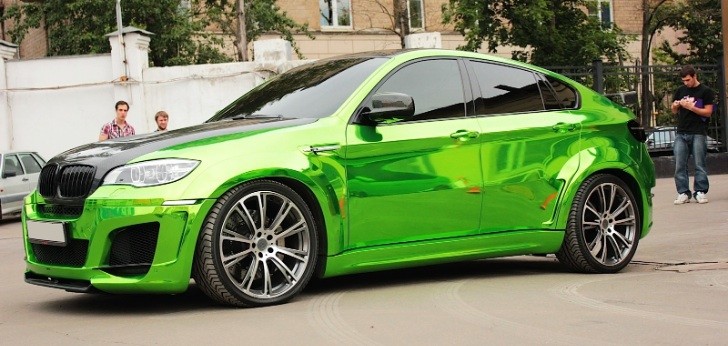 BMW X6 M in Green Chrome