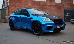BMW X6 M in Blue Chrome