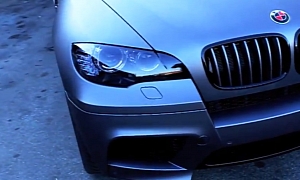 BMW X6 M Wrapped in Mettalic Matte Grey