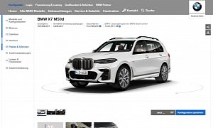 BMW X7 Configurator Launched in Germany, M50d Starts at €110,000