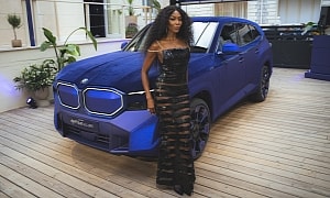 BMW XM With Velvet Hood Poses Next to Naomi Campbell on the Red Carpet