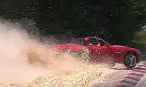 BMW Z4 M Roadster Nurburgring Crash Looks Like a Failed Roller Coaster Ride