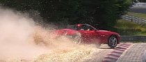 BMW Z4 M Roadster Nurburgring Crash Looks Like a Failed Roller Coaster Ride